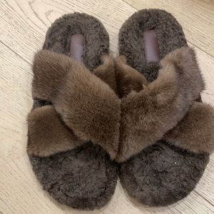 Real Fur slippers